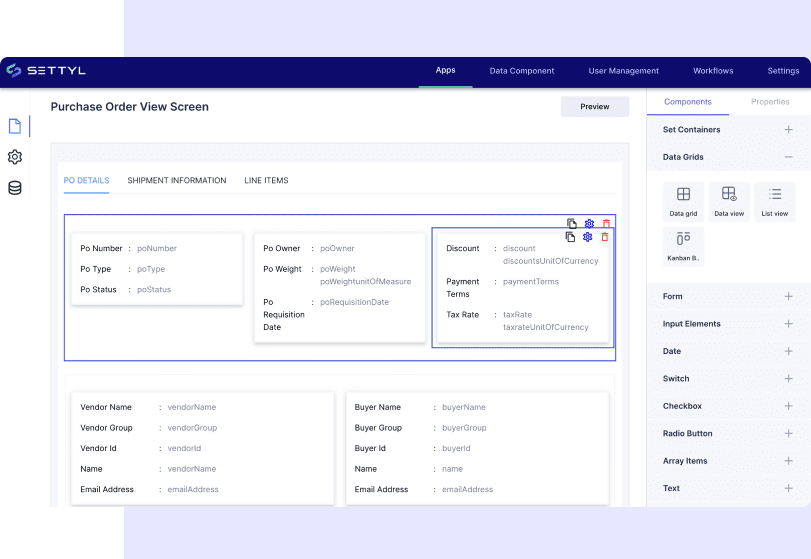 Low code platform UI designer