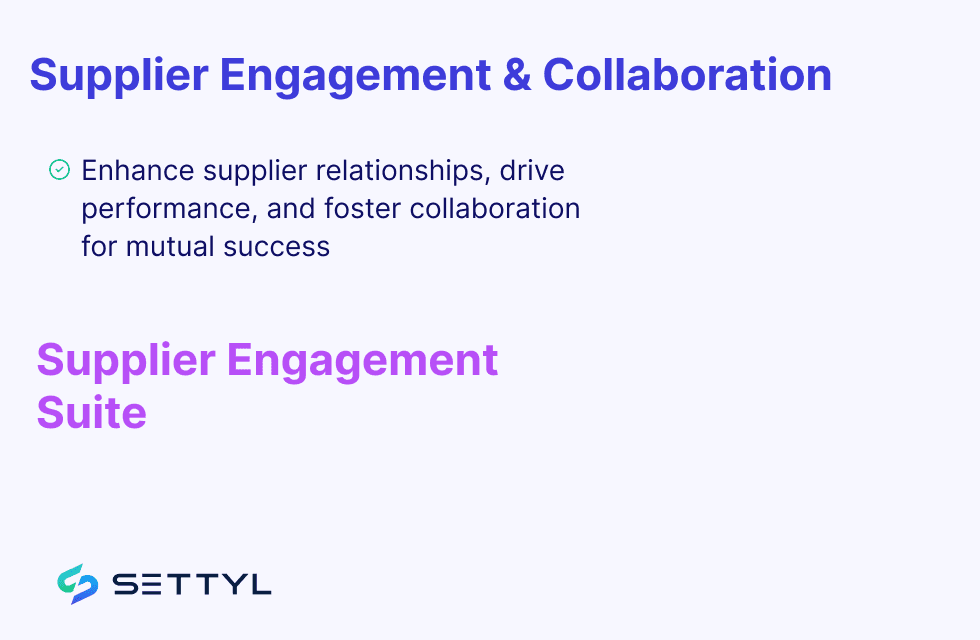 Supplier engagement collaboration